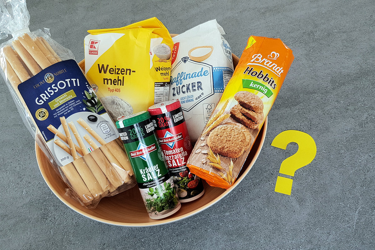 Ungeeignete Lebensmittel bei Frühdumping-Syndrom nach Magenentfernung – Abbildung zeigt Auswahl